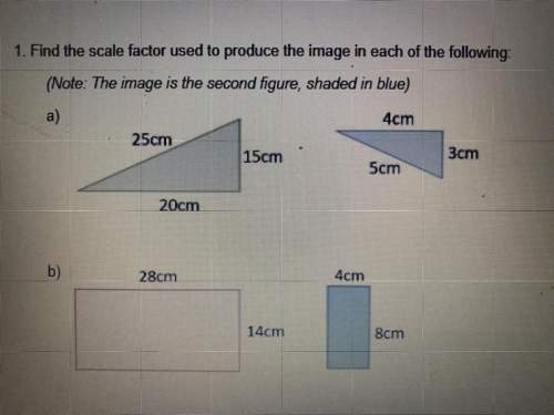 Find the scale factor used to produce the image in each of the following: