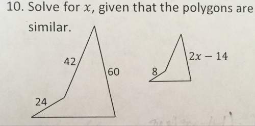 Solve for x, given that the polygons are similar