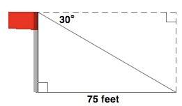 The angle of depression from the top of a flag pole to a point on the ground is 30°. if the point on