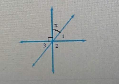 If x=34° find the measures of angles 1,2,3