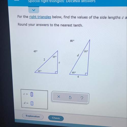 Can someone me with this math problem? ? it’s special right triangles: decimal answers ! round