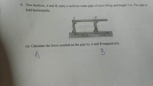 Calculate the force exerted on the pipe by a and b respectively.