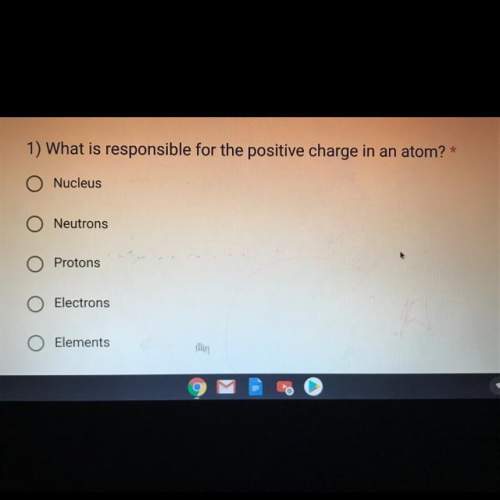 What is responsible for positive charge in an atom?