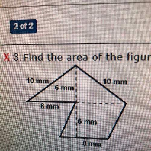 Find the area of the figure below, formed a triangle and a parallelogram