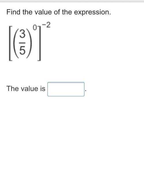 Find the value of the expression.   the value is