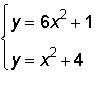 Consider the following system of equations. which statement describes why the system has two s