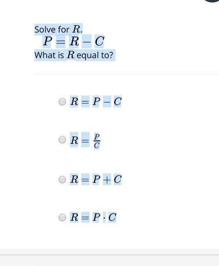 solve for rwhat is r equal to