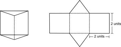 Asolid is composed of squares and equilateral triangles. its net is shown below: &lt;