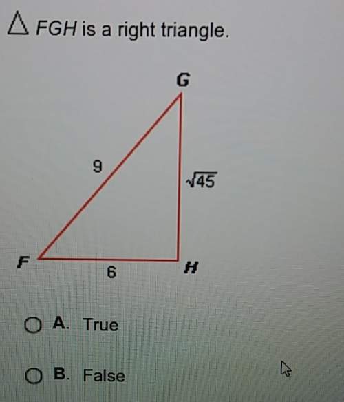 Asap ! true or false? triangle fgh is a right triangle.