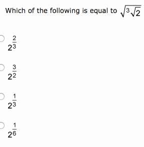 Which of the following is equal to the square root