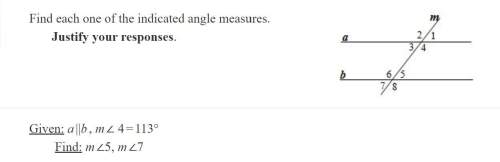 Find each one of the indicated angle measures.  justify your responses.