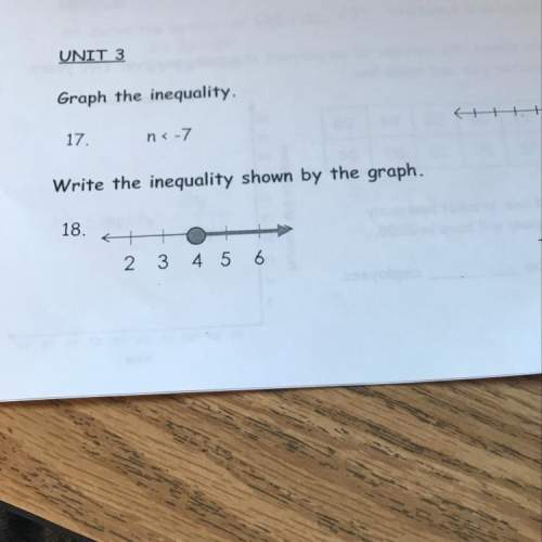 Write the inequality shown by the graph. 18. 2 3 4 5 6