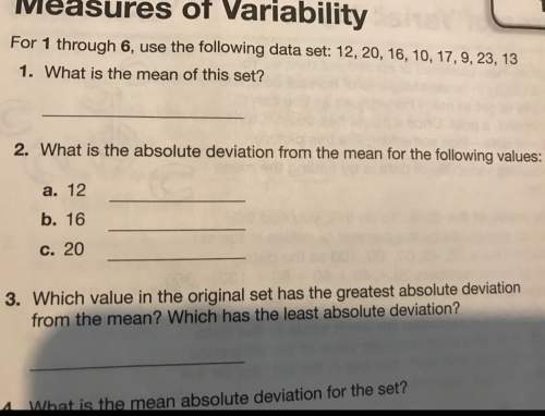 What is the absolute deviation from the mean for the following values