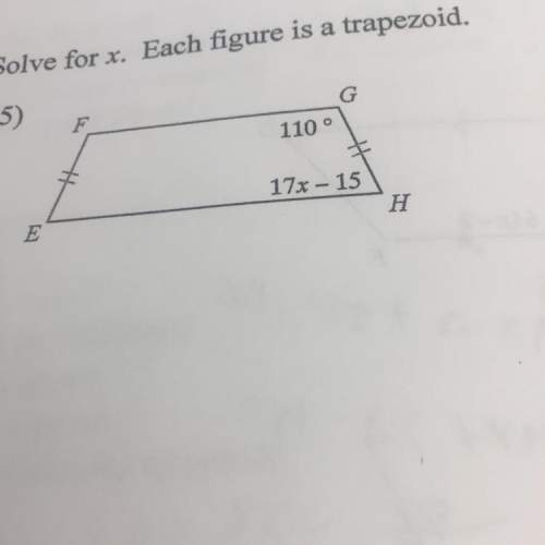 Solve for x. each figure is a trapezoid,