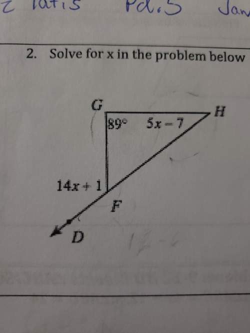 Solve for x in the problem below
