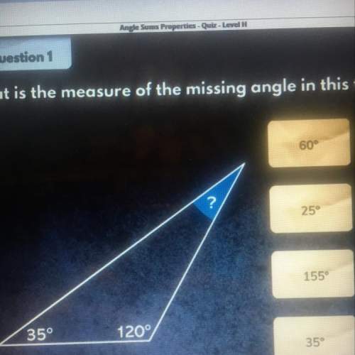 What is the measure of the missing angle in this triangle?