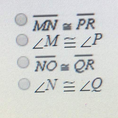 If mno = pqr which of the following can you not conclude as being true?