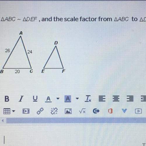 Abc ~ def and the scale factor from abc to def is 1/2, what are the lengths of de&lt;
