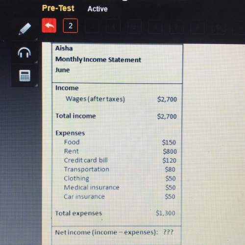 Need answer now !  aisha’s income statement for the month of june is shown w