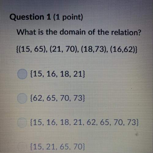 What is the domain of the relation?