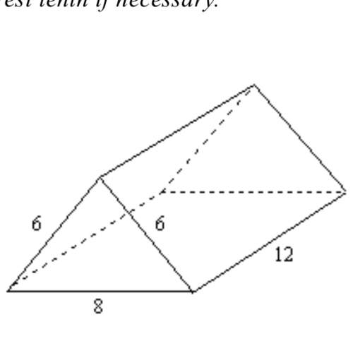 Find the lateral area of each prism. round to the nearest tenth if necessary.