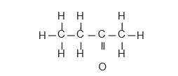 Given the formula for a compound:  a chemical name for this compound is (1) butanal