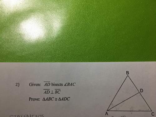 Given triangle segment ad bisects angle bac,and segment ad is parallel to segment bc probe triangle