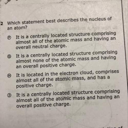 Which statement best describes the nucleus of an atom