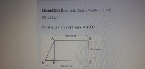 What is the area of the figure abcdanswers are 54 sqare inches 60 square inches 66 squar