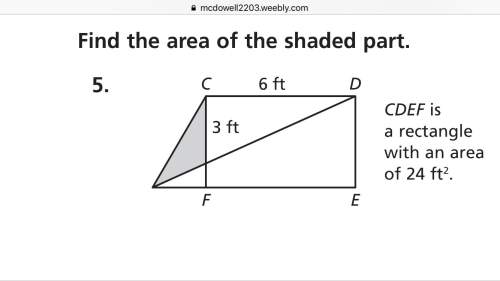 Find the area of the shaded part. rectangle cdef has an area of 24^2.