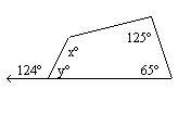 Find the missing angle measures. the diagram is not to scale