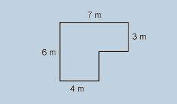What is the perimeter of the figure?  20 m 21 m 26 m