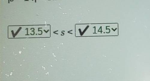 Use the drop-downs to complete the solution set of the given inequality.
Is - 141 < 0.5
v