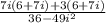 \frac{7i(6+7i)+3(6+7i)}{36-49i^2}