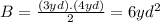 B=\frac{(3yd).(4yd)}{2}=6yd^{2}