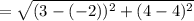 =\sqrt{(3-(-2))^2+(4-4)^2}