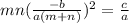 mn(\frac{-b}{a(m+n)})^2 = \frac{c}{a}