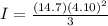 I= \frac{(14.7)(4.10)^{2}}{3}