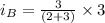 i_B=\frac{3}{(2+3)}\times 3