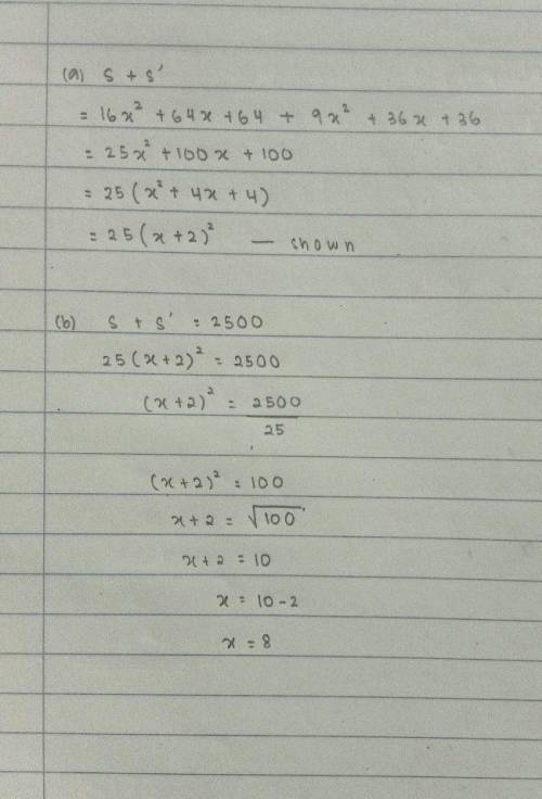 I need help! Plzzzz

Let P(x) = 25(x + 2)2 – 2500.1) Show that P(x) = 25(x-8)(x + 12).2) Solve P(x)