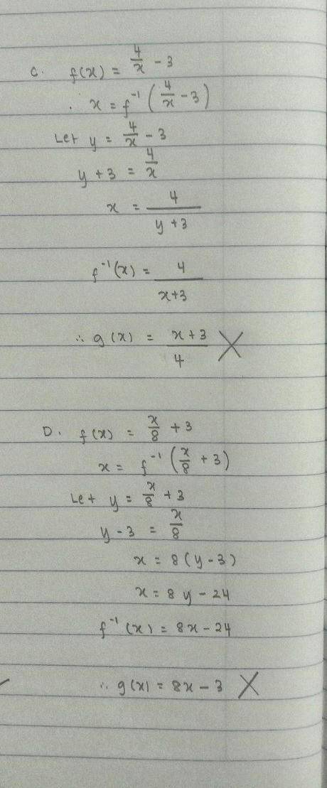 Which pair of functions are inverses of each other? ￼ A. f(x) = \sqrt[3]{{6x}}f(x)= 3 6x and g(x) =