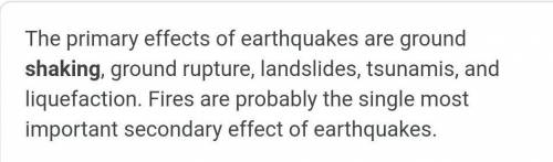 What are the Effects of an Earthquake?