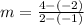 m=\frac{4-\left(-2\right)}{2-\left(-1\right)}