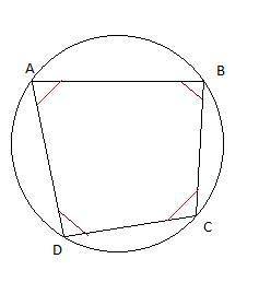 True or false?  adjacent (or side-by-side) angles of a quadrilateral in a circumscribed circle are a