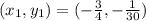 (x_1,y_1) = (-\frac{3}{4},-\frac{1}{30})