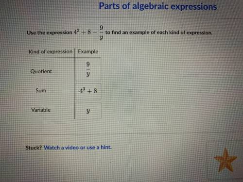Parts of algebraic expressions

9
Use the expression 43 + 8 – to find an example of each kind of exp