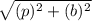 \sqrt{(p)^{2} + (b)^{2}  } \\