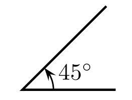 What does a 45 degree angle look like