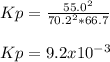 Kp=\frac{55.0^2}{70.2^2*66.7}\\\\Kp=9.2x10^{-3}