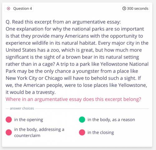 Read this excerpt from an argumentative essay.

One explanation for why the national parks are soimp